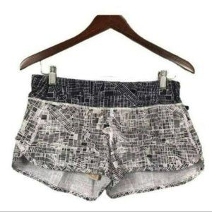 Lululemon 2016 Speed Shorts Seawheeze Map Grid, Size 8